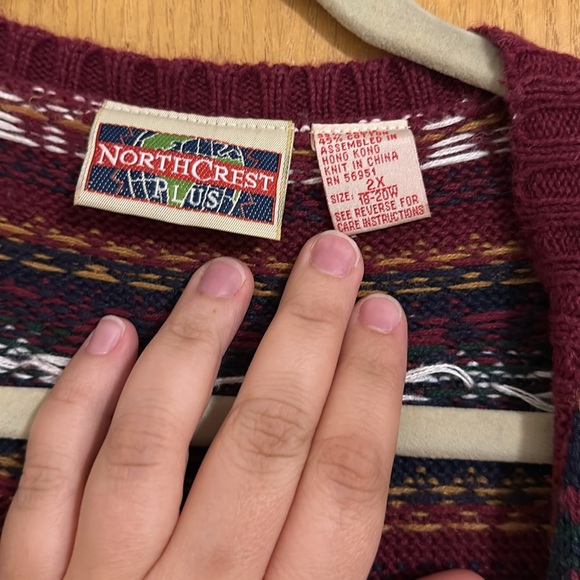 Size 2X Vintage Sweater Vest - Picture 3 of 4